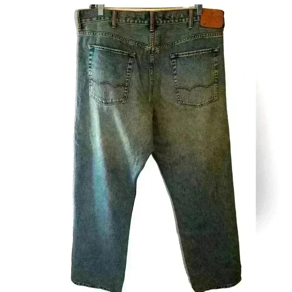 American Eagle Outfitters Loose Fit Bootcut Light Wash Jeans Size 38x34 - Picture 2 of 6